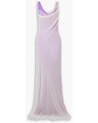 Christopher Esber - Cowl Layered Draped Silk-georgette Maxi Dress - Lyst