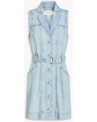 Rag & Bone - Renata Belted Denim Mini Shirt Dress - Lyst