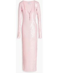 16Arlington - Solaria maxikleid aus stretch-tüll mit pailletten - Lyst