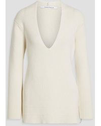 Another Tomorrow - Ribbed Merino Wool-blend Sweater - Lyst