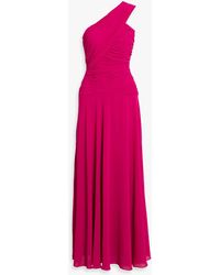 Mikael Aghal - One-shoulder Draped Crepe Gown - Lyst