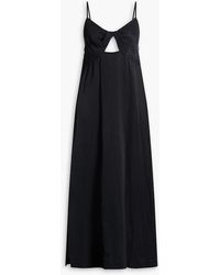 Casa Raki - Lara Twisted Cutout Washed Cupro Midi Dress - Lyst
