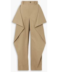 JW Anderson - Kite Draped Cotton-blend Twill Tapered Pants - Lyst