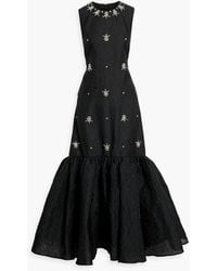 Huishan Zhang - Amarice Crystal-embellished Cloqué Gown - Lyst
