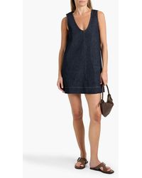 frame patchwork denim dress FRAME Patchwork denim mini dress