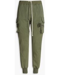Rick Owens - Mastodon French Cotton-terry Drawstring Cargo Pants - Lyst
