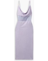 Et Ochs - Harmony Organza-trimmed Embellished Stretch-jersey Midi Dress - Lyst