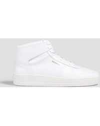 Sandro - Perforated Leather High-top Sneakers - Lyst