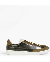 Paul Smith - Como Croc-Effect Leather And Suede Sneakers - Lyst