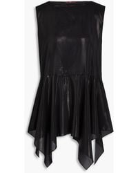 High - Oberteil aus georgette mit metallic-effekt und schößchen - Lyst