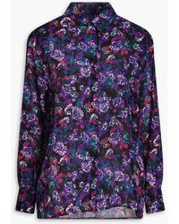 Claudie Pierlot - Floral-print Silk Crepe De Chine Shirt - Lyst
