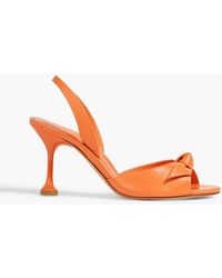 Alexandre Birman - Clarita Easy Bow-detailed Leather Slingback Sandals - Lyst