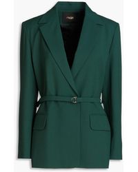 Maje - Blazer aus twill mit gürtel - Lyst