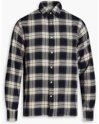 Officine Generale - Alex Checked Cotton-flannel Shirt - Lyst