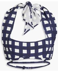 Jacquemus - Limao Cropped Gingham Woven Halterneck Top - Lyst