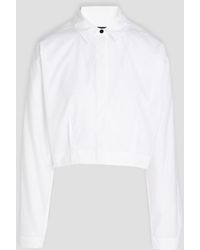 Rag & Bone - Morgan Cropped Cotton-poplin Shirt - Lyst