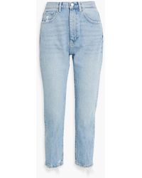 DL1961 - Lela Distressed High-rise Skinny Jeans - Lyst