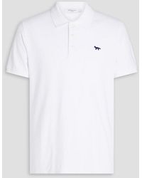 Maison Kitsuné - Appliquéd Cotton-piqué Polo Shirt - Lyst