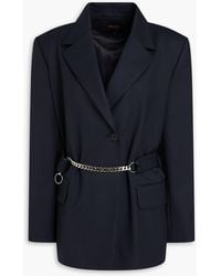 Maje - Chain-Embellished Twill Blazer - Lyst