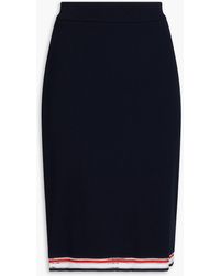 Thom Browne - Striped Cotton-jersey Pencil Skirt - Lyst