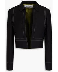 Valentino Garavani - Wool And Silk-blend Crepe Jacket - Lyst