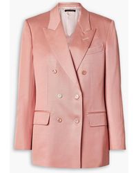 Tom Ford - Double-breasted Silk And Wool-blend Twill Blazer - Lyst