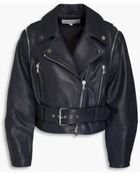 Veronica Beard - Jylan Convertible Leather Biker Jacket - Lyst