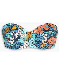 Paul Smith - Floral-print Underwired Bandeau Bikini Top - Lyst