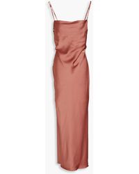 Nanushka - Midikleid aus satin - Lyst