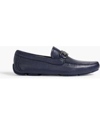 Ferragamo - Parigi Pebbled-Leather Loafers - Lyst