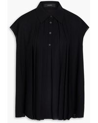 JOSEPH - Antin Pleated Crepe Blouse - Lyst