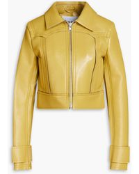 Stand Studio - Quatro Cropped Faux Leather Jacket - Lyst