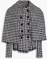 Dolce & Gabbana - Doppelreihige jacke aus tweed aus einer wollmischung mit hahnentrittmuster - Lyst