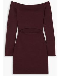 Gauchère - Off-the-shoulder Cutout Wool Mini Dress - Lyst