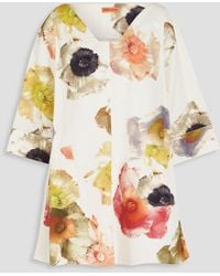Stine Goya - Floral-Print Cotton-Twill Mini Dress - Lyst