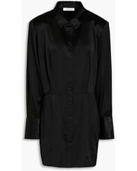FRAME - Silk-blend Satin Mini Shirt Dress - Lyst