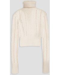 Rag & Bone - Elizabeth Cable-knit Wool, Cotton And Alpaca-blend Turtleneck Sweater - Lyst