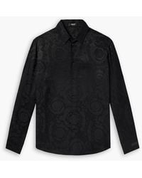 Versace - Baroque Satin-Jacquard Shirt - Lyst
