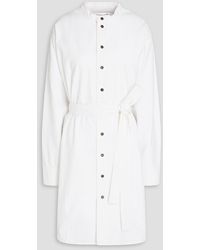Victoria Beckham - Belted Cotton-canvas Shirt Dress - Lyst