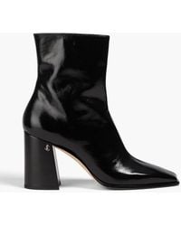 Jimmy Choo - Bryelle 85 Glossed-leather Ankle Boots - Lyst