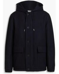 Sandro - Wool-blend Felt Hooded Jacket - Lyst