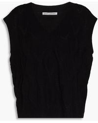 Autumn Cashmere - Pointelle-knit Cashmere Vest - Lyst