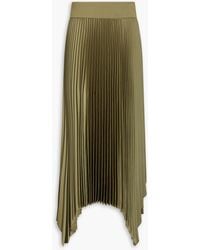 JOSEPH - Ade Pleated Satin-crepe Maxi Skirt - Lyst