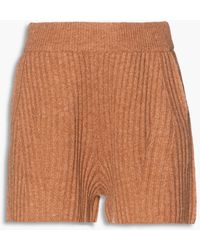 Rag & Bone - Maxine gerippte shorts aus einer merinowollmischung - Lyst