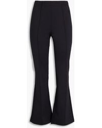 Tory Burch - Embroidered Stretch-jersey Track Pants - Lyst
