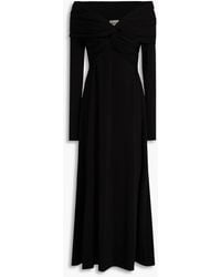 Khaite - Cerna Off-the-shoulder Cutout Jersey Midi Dress - Lyst