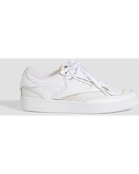 MAISON MARGIELA x REEBOK - Club C Mesh And Leather Sneakers - Lyst