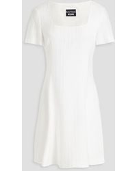 Boutique Moschino - Flared Jacquard-knit Mini Dress - Lyst
