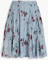 Valentino Garavani - Floral-print Silk Crepe De Chine Mini Skirt - Lyst