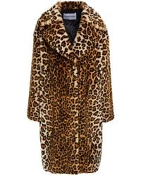 Stand Studio Camille Cocoon Leopard-print Faux Fur Coat - Multicolour